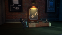 Catwoman Carrying a Trophy to Open the Path to a Vault