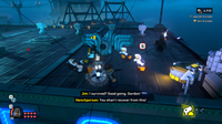 Gordon and Batman Fighting Penguin Henchpeople on a Rooftop in Central Island